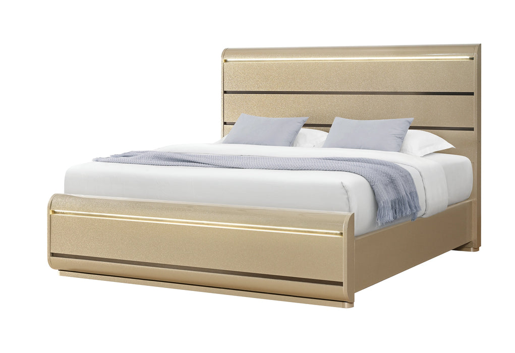 Genesis Gold Bed with LED