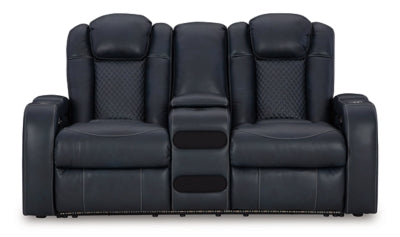 Fyne-Dyme Power Reclining Loveseat with Console
