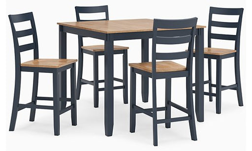 Gesthaven Counter Height Dining Table and 4 Barstools (Set of 5)