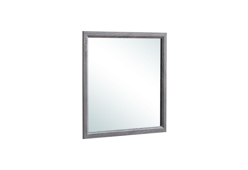 KATE FOIL GREY QUEEN BED, DRESSER, MIRROR, NIGHTSTAND