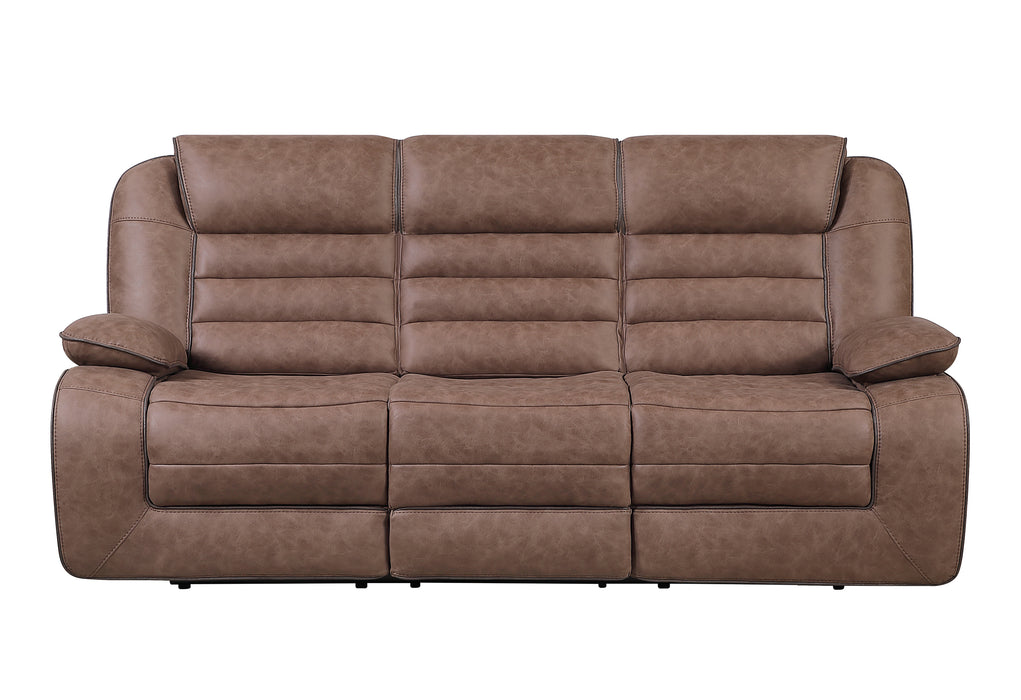 U2250 BROWN RECLINING SOFA