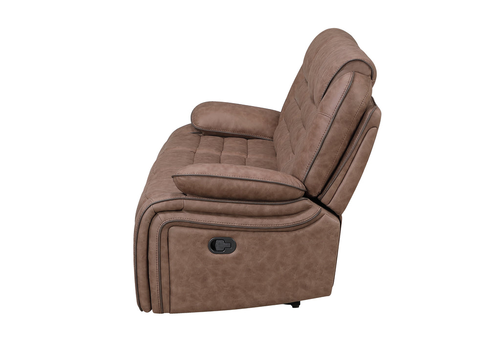 U2250 BROWN RECLINING SOFA