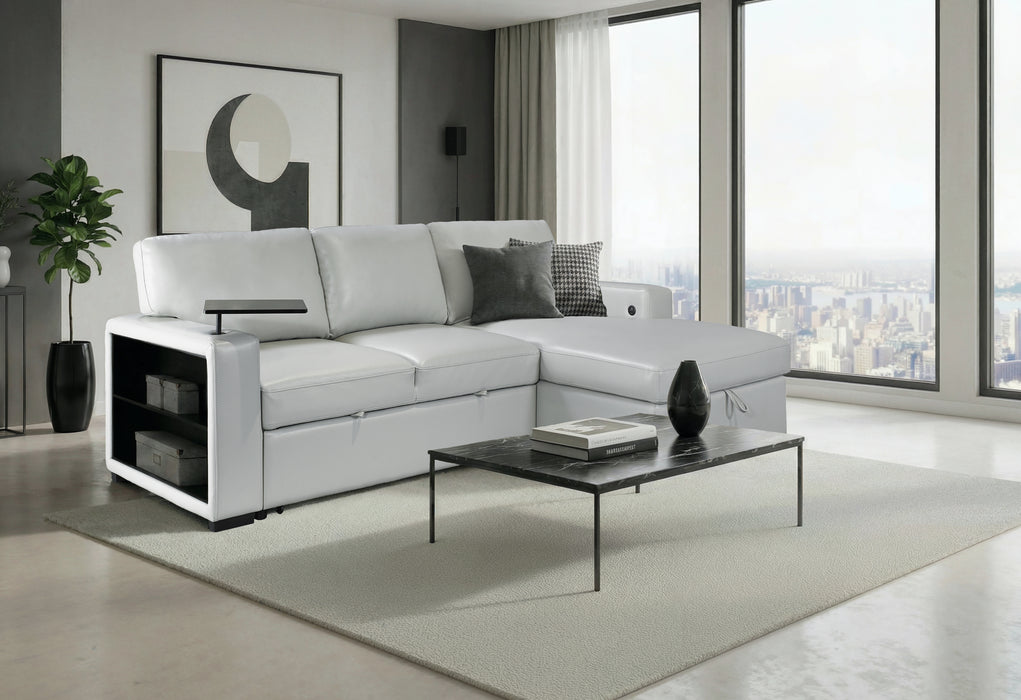 U0212 BLANCHE SILVER PULL OUT SOFA BED