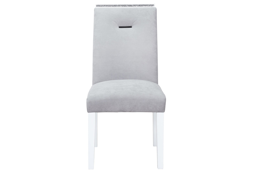 MONACO WHITE DINING TABLE + 8 MONACO DINING CHAIR
