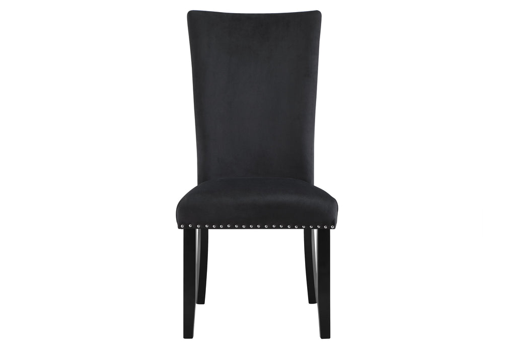 D03 2 BLACK DINING CHAIRS