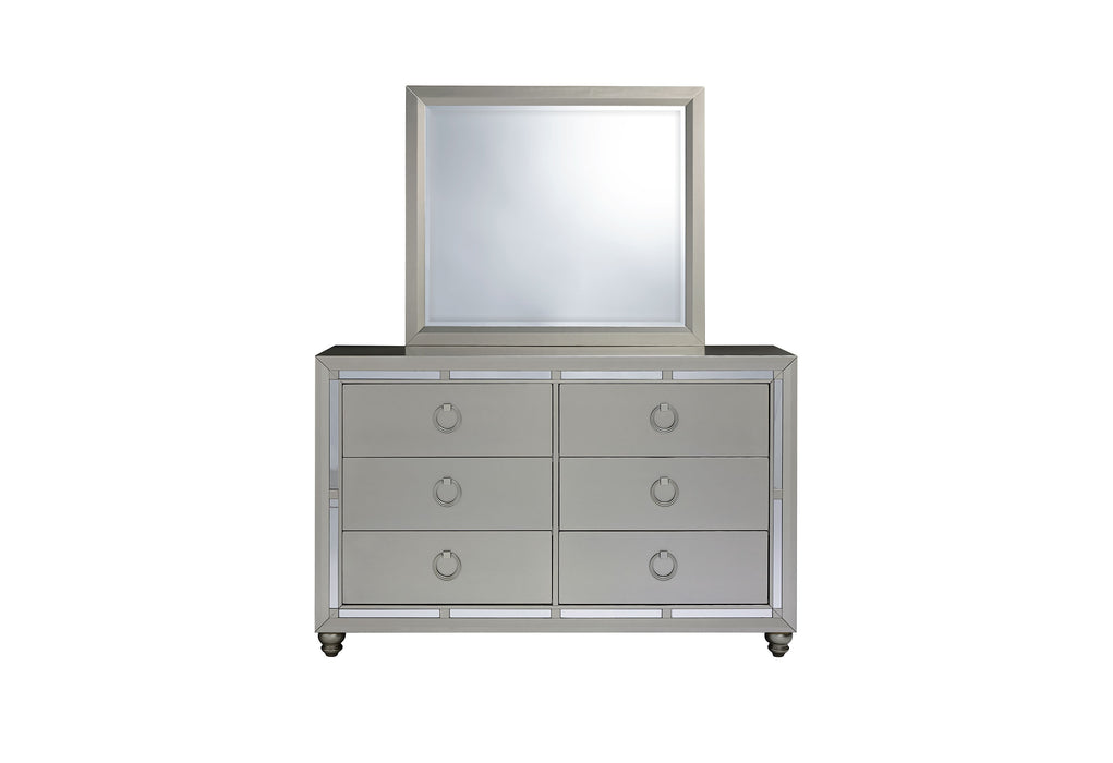 RILEY SILVER KING BED GROUP