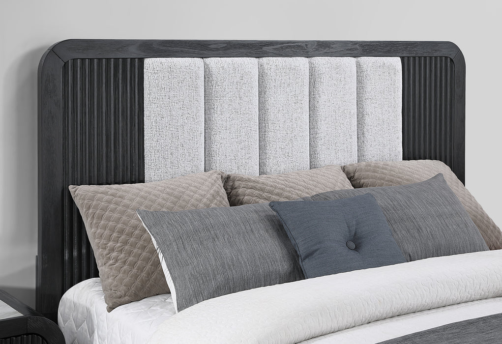 BECKETT WHITE/BLACK QUEEN BED